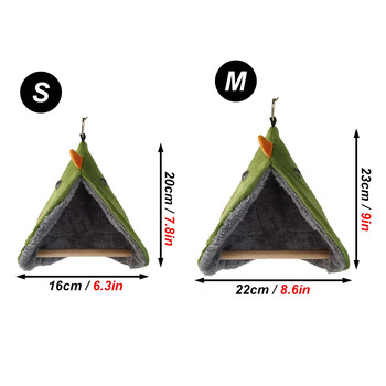 Сладко гнездо за папагал птица Меко плюшено гнездо за папагал птица Топло висящо легло Сгушена колиба Топла палатка за птици Гнездо Стоящ клон Играчка Къща