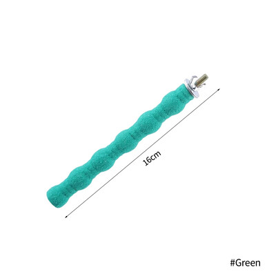 Naminių gyvūnėlių letenų šlifavimo medinė lazdelė, apipurkšta spalvotais smėliukais Paukščių papūga Papūgos žaislinis šlifuoklis, strypo griebtuvo reikmenys