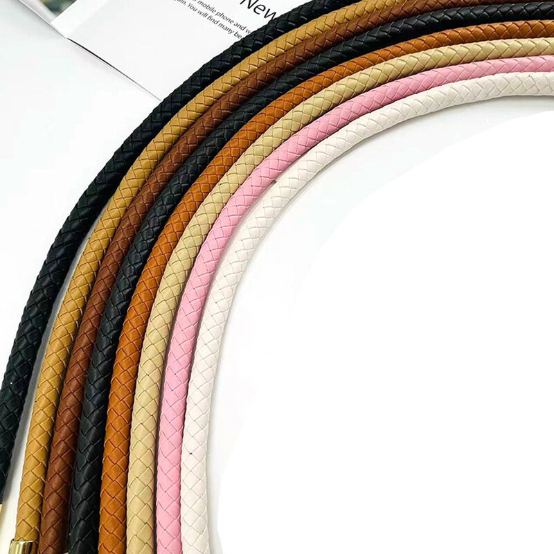 47cm somas siksna DIY rezerves plecu rokturis Rokassomas Jostas rokturis Noņemama īsa ādas siksna PU pītas jostas 30/40/60cm