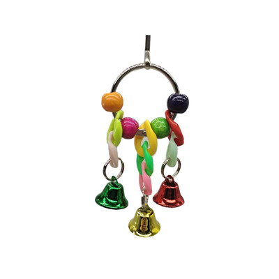 Parrot Plastic Toys Bell Colored Bead Suspension Bridge Μαλακή σκάλα που δαγκώνει κλουβί πουλιών Διακοσμητικά αξεσουάρ για κατοικίδια Swing Budgie