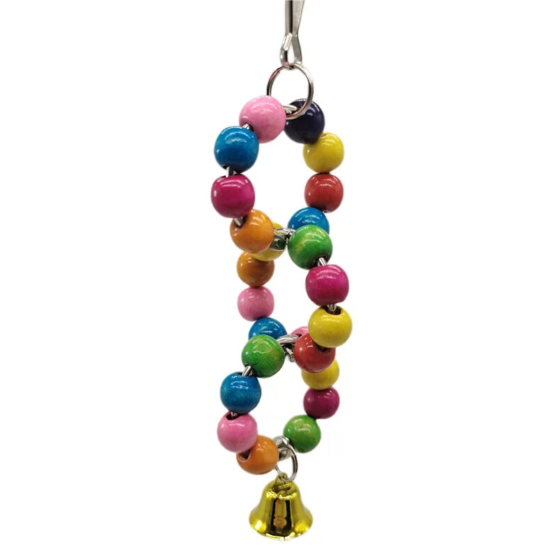 Parrot Plastic Toys Bell Colored Bead Suspension Bridge Μαλακή σκάλα που δαγκώνει κλουβί πουλιών Διακοσμητικά αξεσουάρ για κατοικίδια Swing Budgie