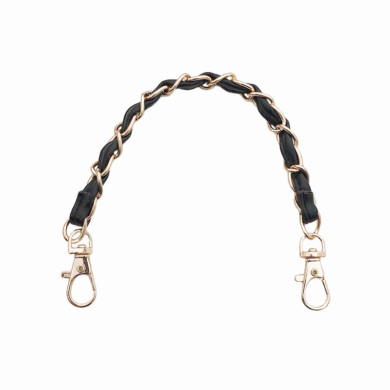 Naujas perlų ir metalo krepšio dirželis Pu odinis skersinis krepšio diržai pasidaryk piniginės keitimo rankenos Miela karoliukų grandinėlė moterims Auksinis užsegimas