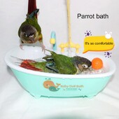 Madárfürdőkád szimuláció zuhanyfej elektromos automata fürdőkádas játék papagájoknak Budgie Cockatiel Conure Small Birds
