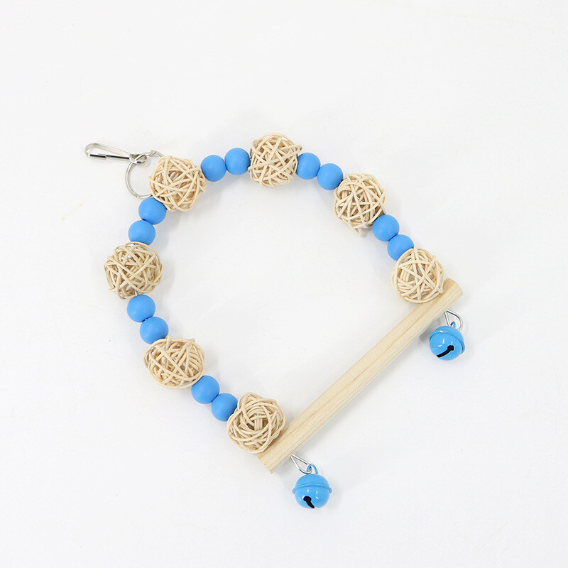 Paukščių sūpynės žaislas, medinis papūgos ešerio stovas su kramtomaisiais karoliukais, narvelio žaidimų aikštelė, skirta papūgėlių paukščių papūgos priedams