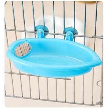 Mirrored Bird Bath Pet Cage Λεκάνη Μπανιέρα Parrot Μπανιέρα Parrot Μπανιέρα Προμήθειες ντους με καθρέφτη Πουλιά αξεσουάρ κλουβιού Παιχνίδια για κατοικίδια