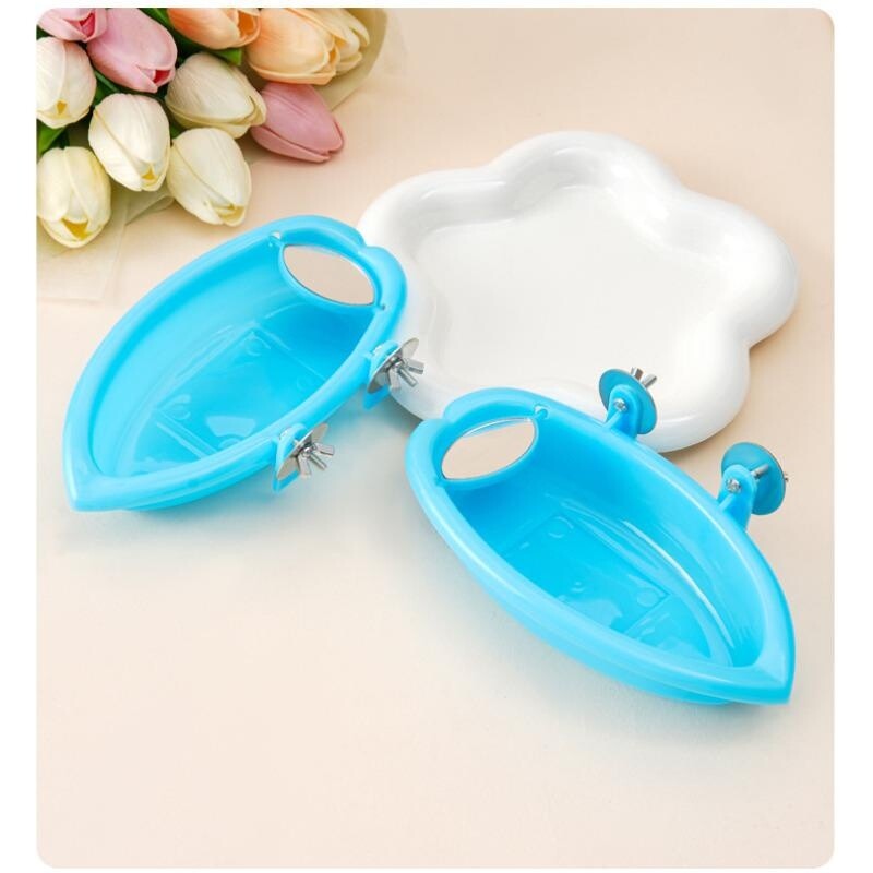 Kupka za ptice s ogledalom Kavez za kućne ljubimce Umivaonik za kupanje umivaonik za papige Pribor za tuširanje s papigama s ogledalom Dodaci za kavez za ptice Igračke za kućne ljubimce