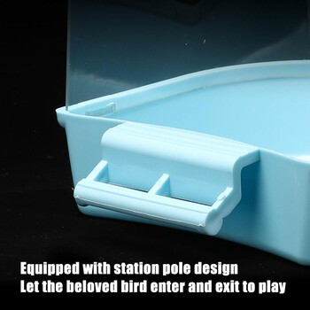 Κρεμαστό κουτί μπάνιου Bird, Parakeet Shower Caged, Parrot Bath Box Bird for Pet Brids for Canary, Budgerigar, Cockatiel, Parrots P5C2