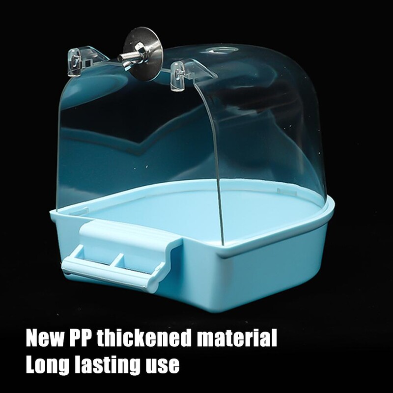 Viseća kutija za kupanje ptica, kavez s tušem za papagaje, kutija za kupanje za papige Ptica za kućne ljubimce Za kanarince, pupavce, korelije, papige P5C2