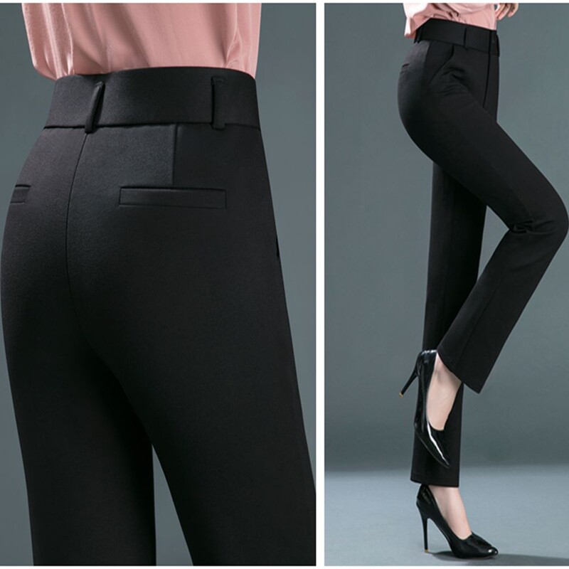 De înaltă calitate, de primăvară și toamnă, pantaloni drepti subțiri elastici cu talie înaltă, tricotați, extra mari, leggings casual, pantaloni Y2k, S-10XL