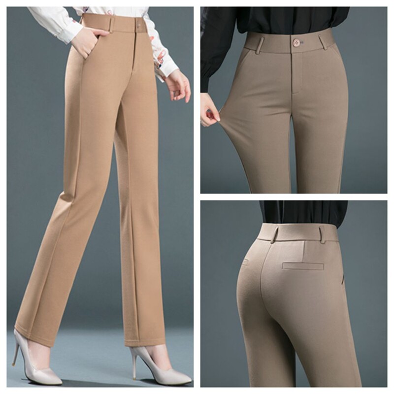 De înaltă calitate, de primăvară și toamnă, pantaloni drepti subțiri elastici cu talie înaltă, tricotați, extra mari, leggings casual, pantaloni Y2k, S-10XL