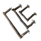 Φυσικό ξύλο Πέρκα Parrot Bird Grooming Stand Bar Grinding Claw Παιχνίδι για μικρά μεσαία πουλιά Εύκολο στην εγκατάσταση