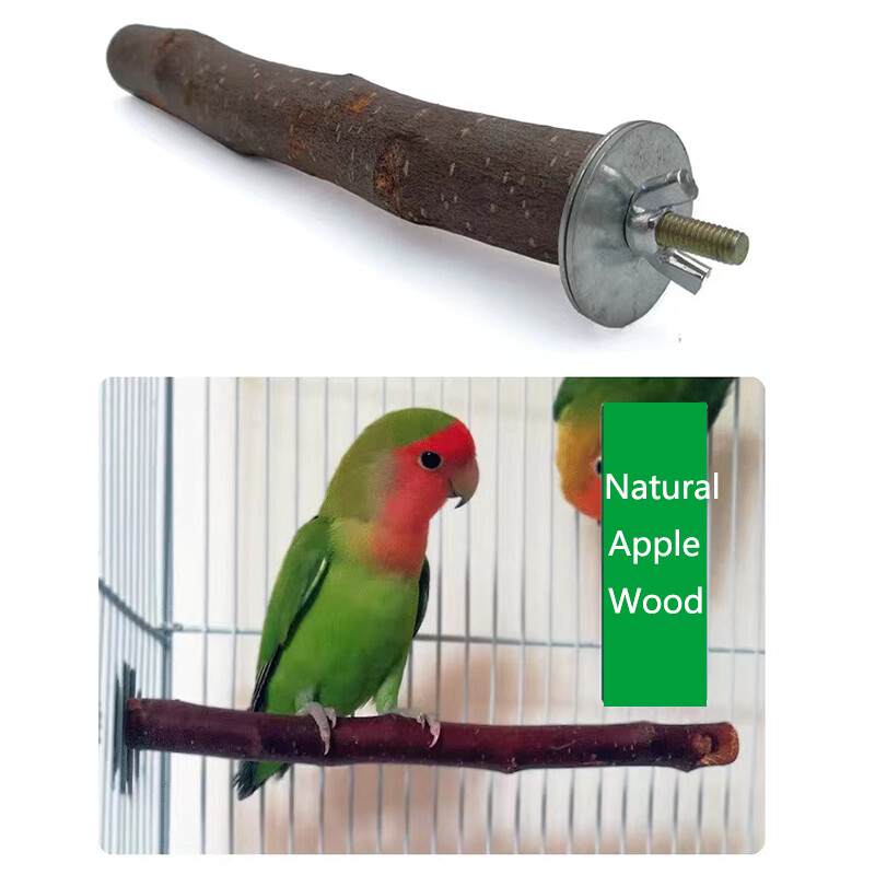 Lemn natural Papagal Animal de companie Furculiță din lemn crud Suport pentru crengi de copac Veveriță Pasăre Hamster Ramă Bibani Mestecați mușcături Jucării Băț 1 buc