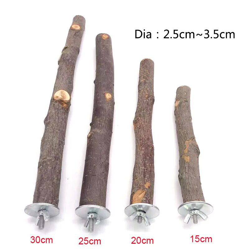 Lemn natural Papagal Animal de companie Furculiță din lemn crud Suport pentru crengi de copac Veveriță Pasăre Hamster Ramă Bibani Mestecați mușcături Jucării Băț 1 buc