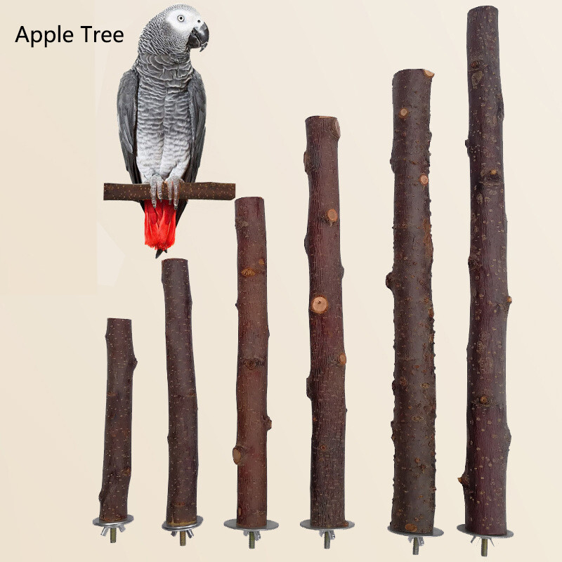 Lemn natural Papagal Animal de companie Furculiță din lemn crud Suport pentru crengi de copac Veveriță Pasăre Hamster Ramă Bibani Mestecați mușcături Jucării Băț 1 buc