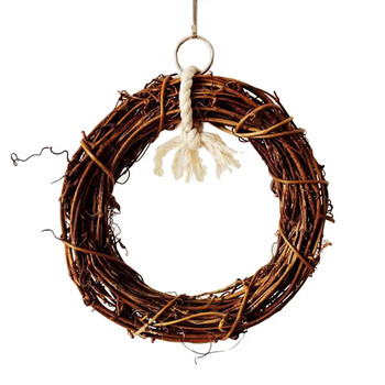 Κρεμαστό παιχνίδι Rattan 1τμχ 15cm Παπαγάλος Pet Bird Vine Swing Climbing Chew Bite Κλουβί Δαχτυλίδι Αξεσουάρ κλουβιού πουλιών Προμήθειες διακόσμησης για κατοικίδια