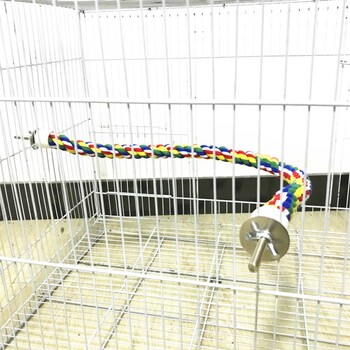 40/60/80/105 εκ. Parrot Bird Standing Toys Βαμβακερό σχοινί Πολύχρωμο παιχνίδι μασώντας κούρνιες για κλουβί πουλιών Βαμβακερό σχοινί αξεσουάρ πουλιών