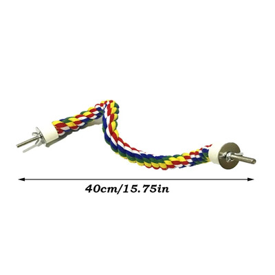 40/60/80/105cm papagal păsări jucării în picioare funie de bumbac jucărie colorată stinghii de mestecat pentru cușcă pentru păsări frânghie de bumbac accesorii pentru păsări