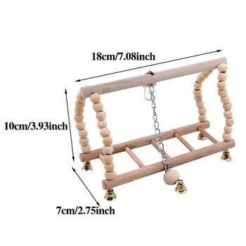 Bird Swing Suspension Bridge Ladder Swing Κρεμαστό πλαίσιο αναρρίχησης Σκάλες Παιχνίδια πουλιών για Parrot μονόχρωμα αξεσουάρ κλουβιού κατοικίδιων ζώων