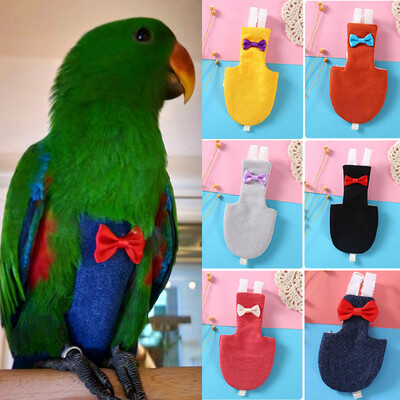 Paukščių papūgos vystyklai su peteliškės mielas skrydžio kostiumas su vystyklais Drabužiai žaliam skruostui Conure Parakeet balandžiai Vidutiniai dideli naminiai paukščiai