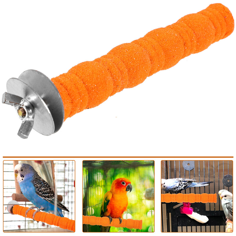Palica na brúsenie labiek, drsný povrch, stojan na papagáje, bidielko, andulka, kakadu, conure, africký sivý ara, pinka, vtáčia klietka, náhodná farba