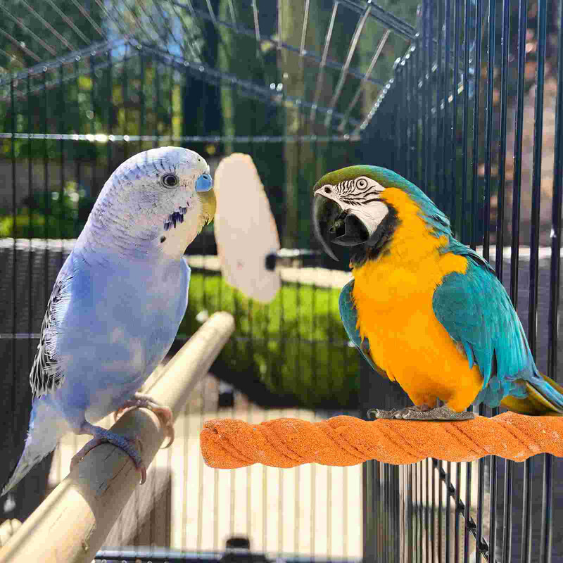 Palica na brúsenie labiek, drsný povrch, stojan na papagáje, bidielko, andulka, kakadu, conure, africký sivý ara, pinka, vtáčia klietka, náhodná farba