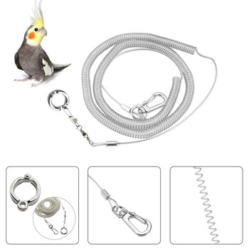 Αλυσίδα ποδιών πουλιού Parrot Anti-flying Traction Rope Βραχιόλι Πόδια Πουλί από κράμα Δαχτυλίδι ποδιών Pet Bird Flying Travel Training Leash