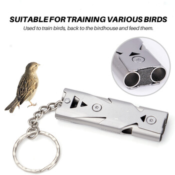 Birds Ultrasonic Training Whistle από ανοξείδωτο ατσάλι Επιστροφή στο Nest Εργαλείο εκπαίδευσης πουλιών για Parrot Pigeon