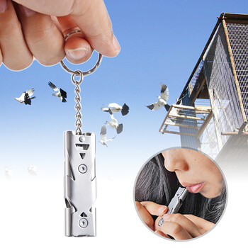 Birds Ultrasonic Training Whistle από ανοξείδωτο ατσάλι Επιστροφή στο Nest Εργαλείο εκπαίδευσης πουλιών για Parrot Pigeon