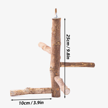 Естествено дърво Стойка за клони за птици Кацалки Папагал за домашни любимци Вълнисто папагалче Висяща играчка за игра Клетка за птици Папагал Дървена поставка за бюро Кацалки Платформа
