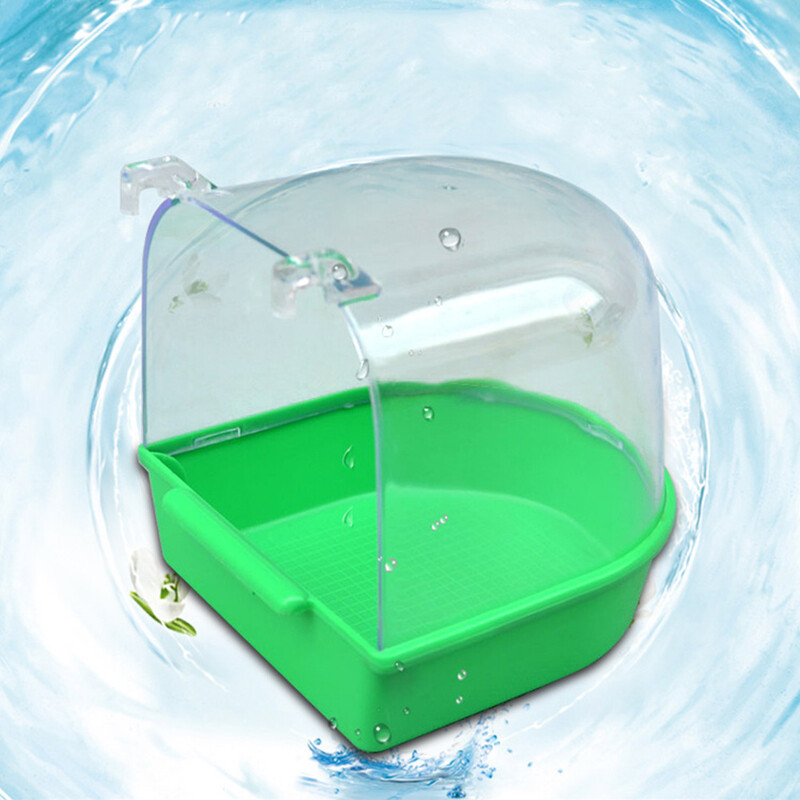 Paukščių vonia dušo dėžė Papūgos valymas maudymosi pakabinamas kubilas narvelis Priedai naminių gyvūnėlių plovimo reikmenys