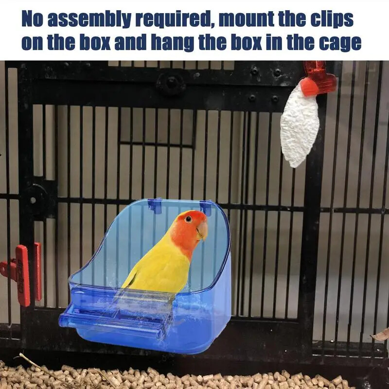 Paukščių vonia narvei papūgos maudymosi vonia Paukščių narvelio vonia Paukščių vonia Baseinas Patogus, storas, tvirtas, skirtas papūgoms mažiems paukščiams