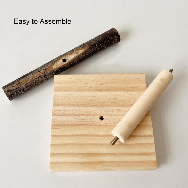 Natūralus stalinis stovas naminiams gyvūnėliams papūga žaliavinės medienos šakutės medžio šakelė stovas Voverės paukščio žiurkėno šakelė ešeriai kramtyti kąsnio žaislai