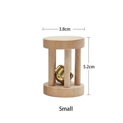 Prirodno drvo Kućni ljubimac Papiga Sirova drvena igračka sa zvonom Vjeverica Ptica Hrčak Grana Smuđevi Igračke za žvakanje Grize Prstenovi Smiješna igračka za pticu