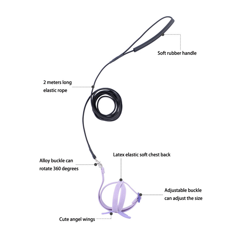 Állítható papagáj madárheveder póráz készlet harapásgátló edzőhám papagájokhoz kültéri repülő kötél kakas kismadarakhoz