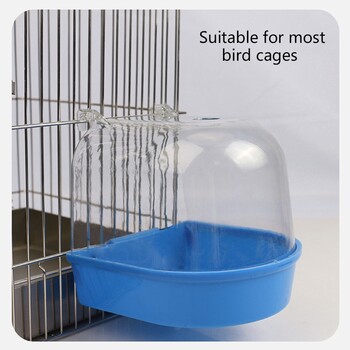 367A Pet Bird Bath Box Parrot Bathing Bath Cage Accessories for Parakeet Canary Conure