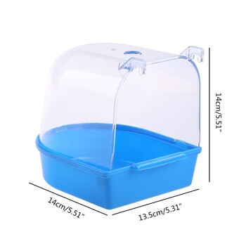 367A Pet Bird Bath Box Parrot Bathing Bath Cage Accessories for Parakeet Canary Conure