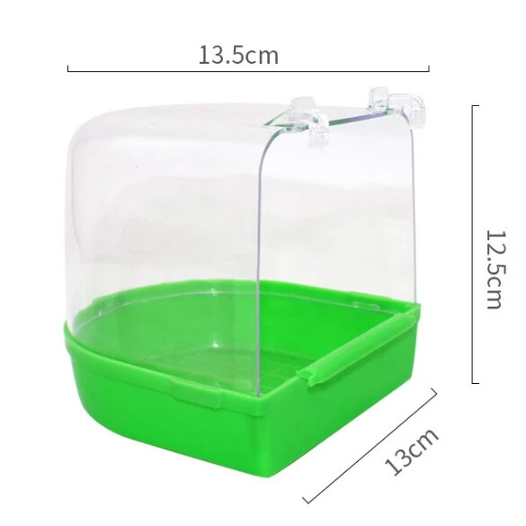 Plastikiniai kabantys paukščių vonios kubeliai papūgos vonios vonios dušo dėžutės narvelio aksesuaras, skirtas mažo paukščio kanarėlių papūgos papūgos dėžutėms