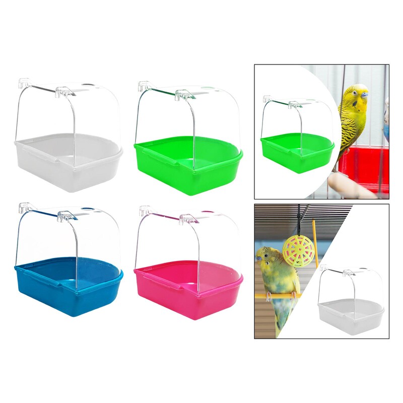 Cutie de baie în cușcă pentru păsări Accesorii pentru cușcă de păsări Bol de duș cu apă pentru papagal pentru perusi Iubiți păsări de companie Bol de apă pentru canari Budgerigar