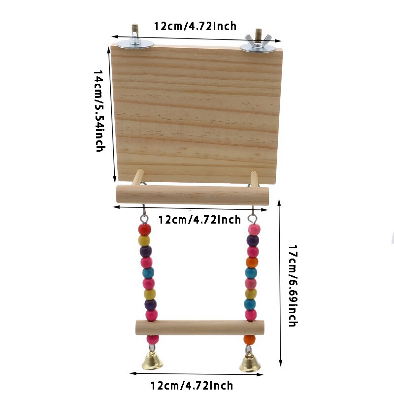 Igračke za treniranje Mala papiga, viseća viseća mreža, kavez, zvono, grgeč s ljestvama, oprema za kućne ljubimce 1 kom