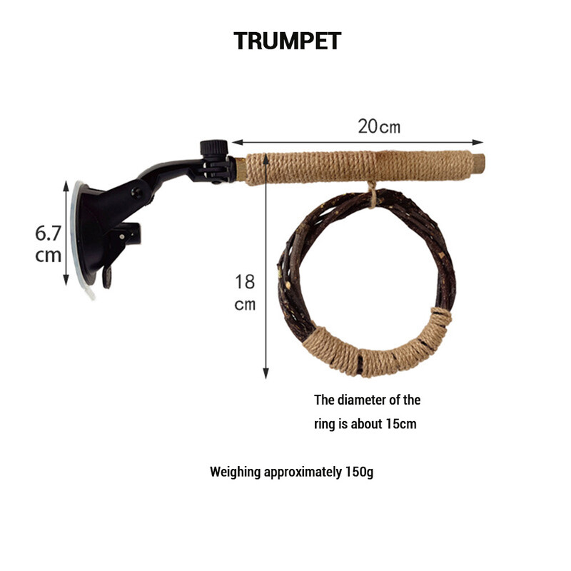 Prirodna igračka papiga grgeč Igračka ptica Ljuljačka Prirodna igračka s vakuumskom čašicom za valovite papagaje Papige Papige golupčići