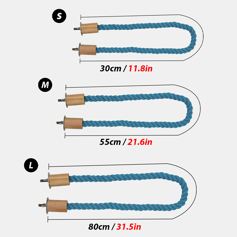 Igračka za dresuru papiga Kavez Pamučno uže Igračka za mljevenje šapa Savitljivi kućni ljubimac Ptica Stojeći štap Vježbanje Gređe Igračka za valovite papige Papagaj