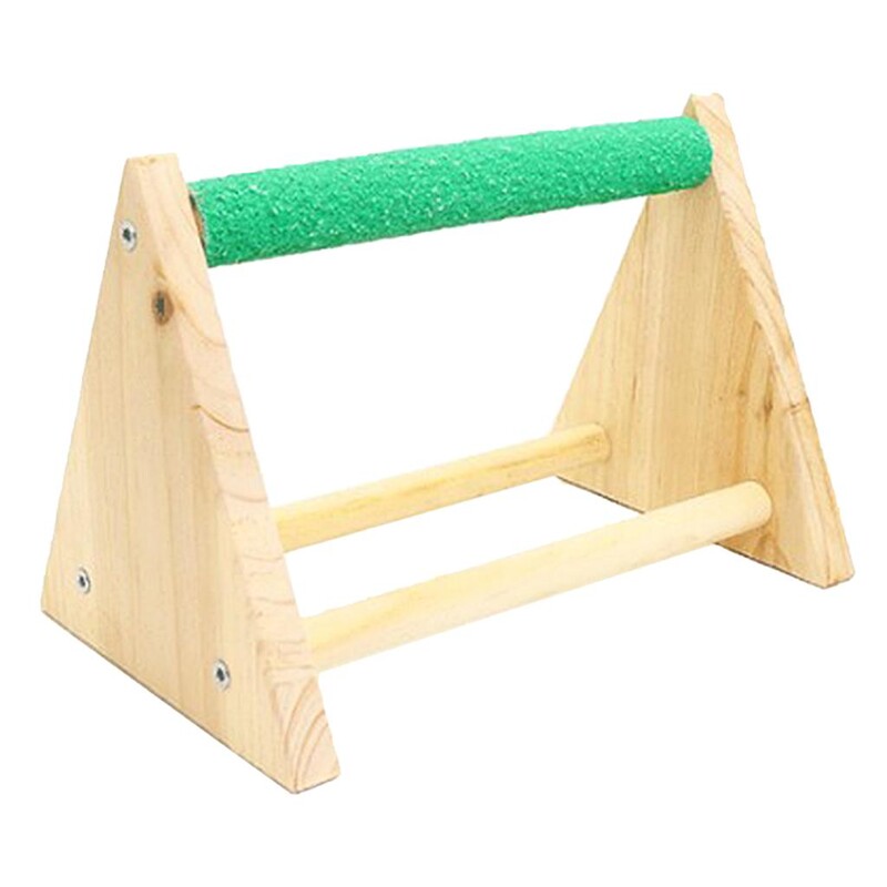 Hordozható könnyű fa papagájok sügér asztali madárcsiszoló állvány arák számára