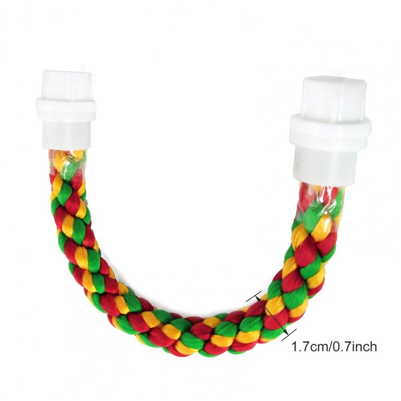 Igračka za kavez za papige Šareno uže za papige Viseći pleteni kavez za ptice valoviti papagaj Igračka za korelu Igračka za kućne ljubimce Ptica koja stoji Štap za vježbu