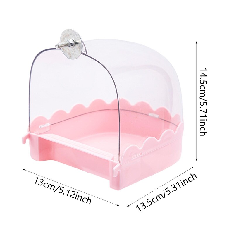 Madárfürdő nem szivárog Könnyen felszerelhető ketrec tartozékok Víztál madarak zuhanydoboz kakaspapagájokhoz Kanári papagájok Lovebirds