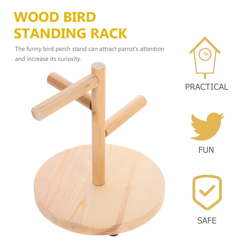 Cușcă pentru păsări Suport papagal Jucărie Bază stabilă Cușcă pentru păsări Biban în picioare Rezistent la mușcături Birou de masă