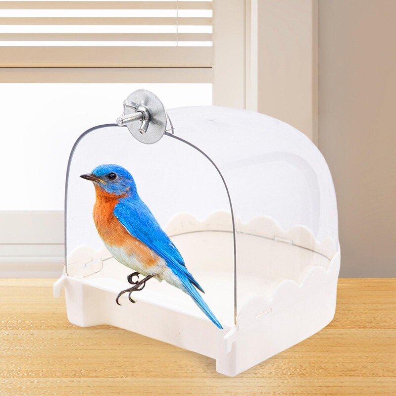 Pakabinama paukščių vonia, nesandariai lengvai montuojama paukščių dušo dėžė Paukščių vonia, skirta papūgams Mylimosios papūgos papūgėlės, mažų paukščių kikiliai
