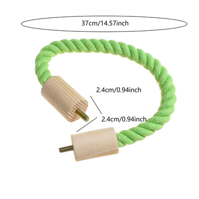 Papagaiļu dresēšanas rotaļlieta būris Kokvilnas virves rotaļlieta ķepu slīpēšana saliekama mājdzīvnieka putnu nūja, vingrošana laktas Rotaļlieta papagaiļiem papagailim