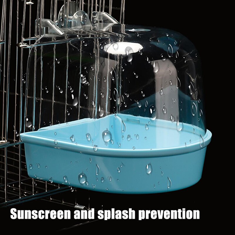 Cub de baie agățat pentru pasăre, cadă, cutie de duș, cușcă, accesoriu pentru pasăre mică, canar, budgerigar, calote, cutie de iubire