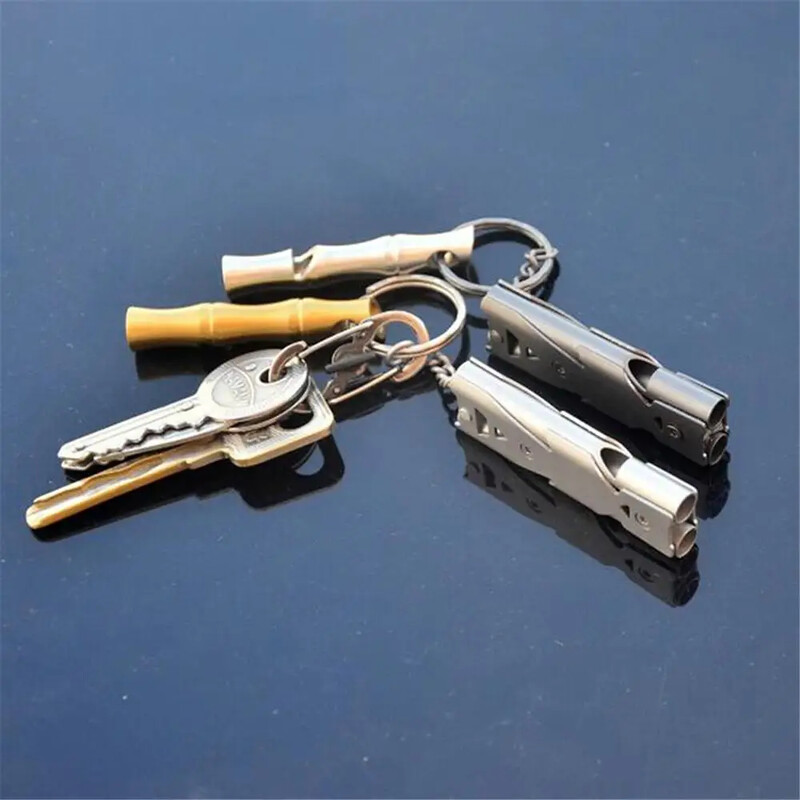 Āra briesmu svilpe nerūsējošā tērauda svilpe āra izdzīvošanas putnu rotaļlieta putnu apmācības piederumi