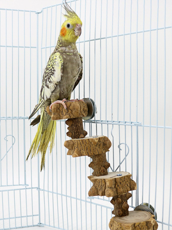 Hörcsög fából készült létra játék Mászó lépcső Madarak Papagáj Gyakorló Ülők Állvány Platform Fogápolás Fogójátékok Ketrec Kiegészítők